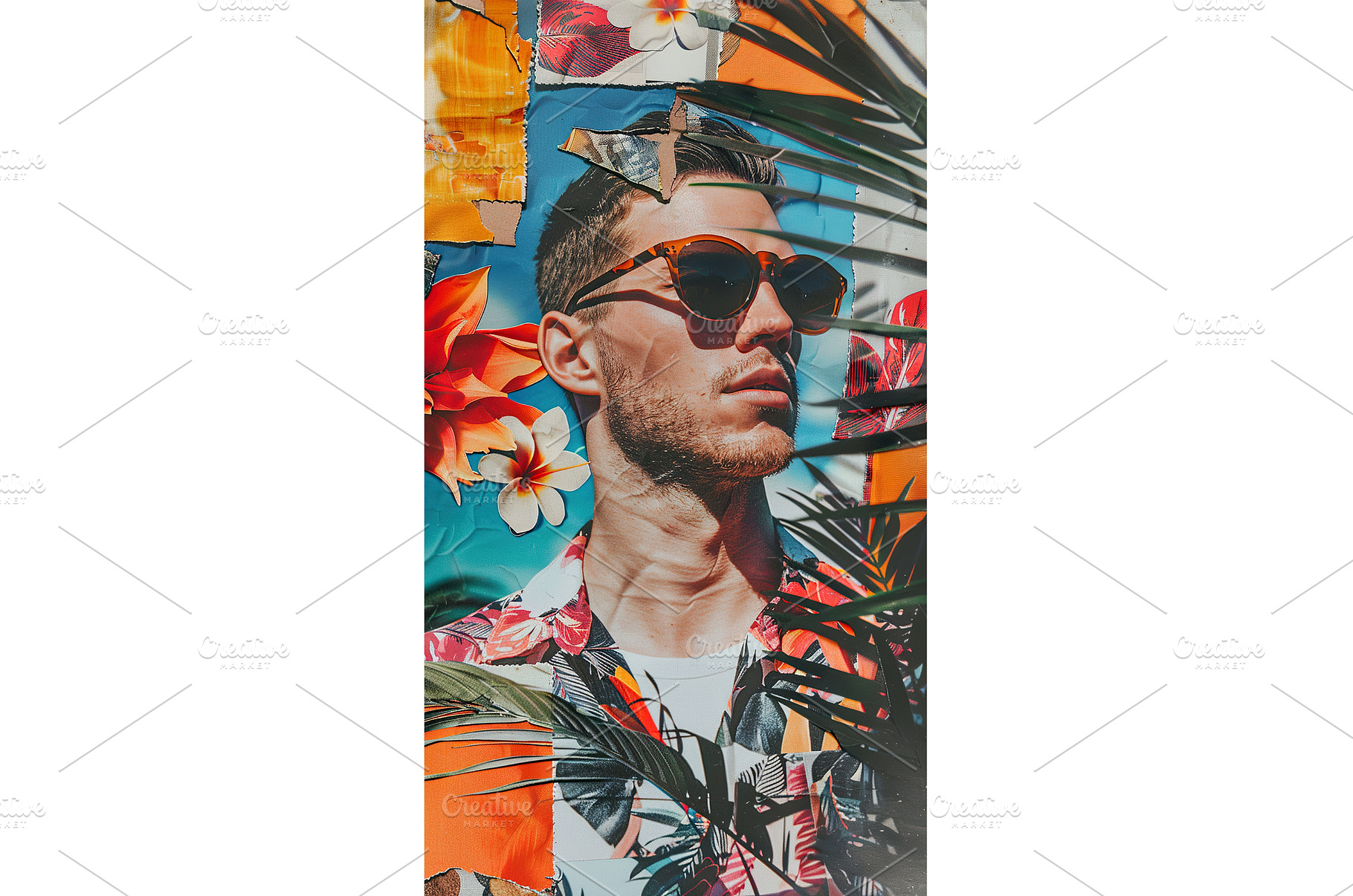 Collage of a Man With Sunglasses, a Nature Photo by Lermont51