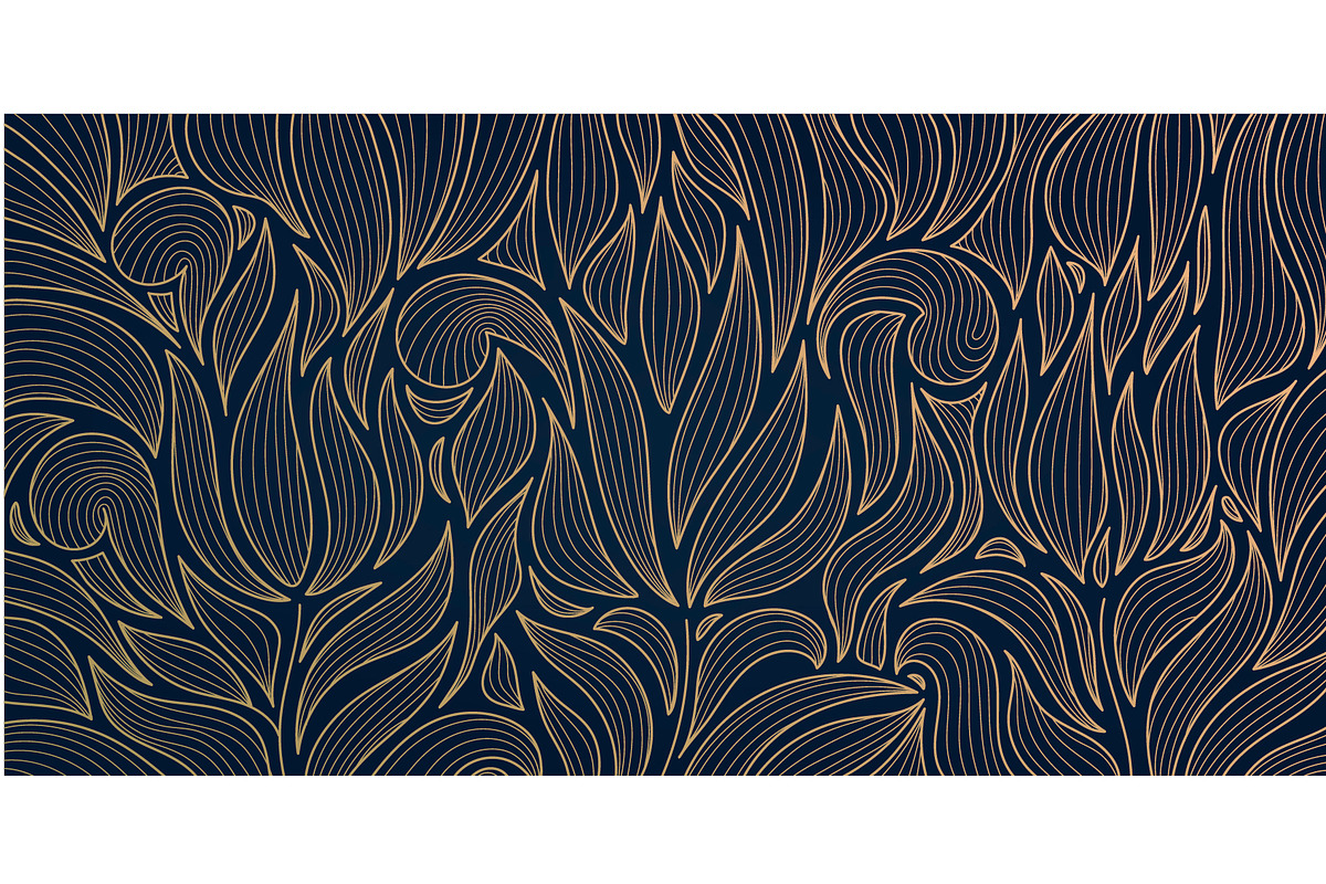 Luxury line leaves art deco patterns, a Pattern Graphic by Marylia (Photo 16 of 16)