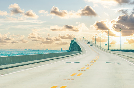 Panorama of Road US1 to Key West, an Architecture Photo by Maria Kray
