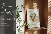 Boho Style Frame Mockup 5x7 Ratio, a Mockup by YimuMockupStore (Thumbnail 1 of 6)