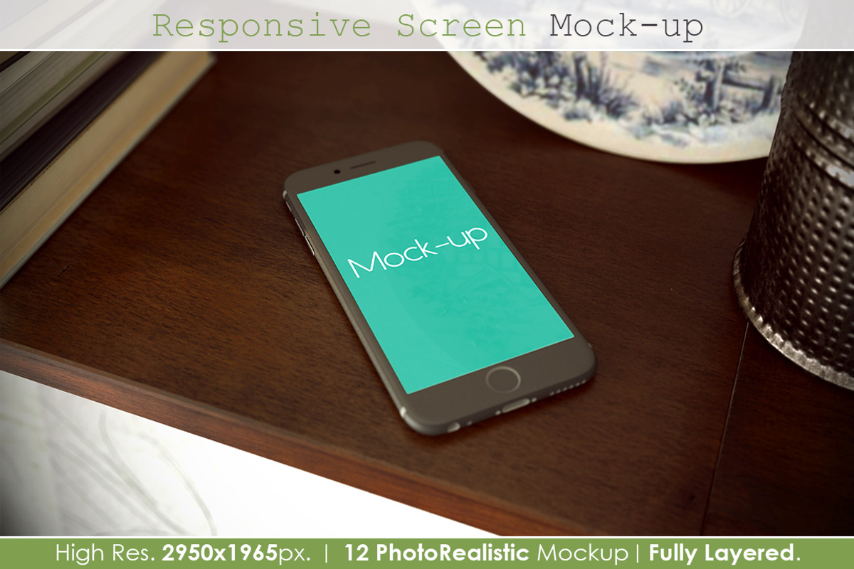 Responsive Screen Mockup V2, an iPhone Mockup by MahmoudRafik (Photo 4 of 15)
