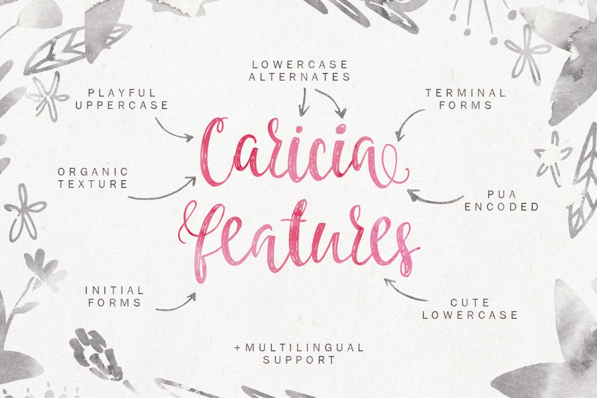 Caricia - handdrawn font, a Script Font by Favete Art (Photo 2 of 8)