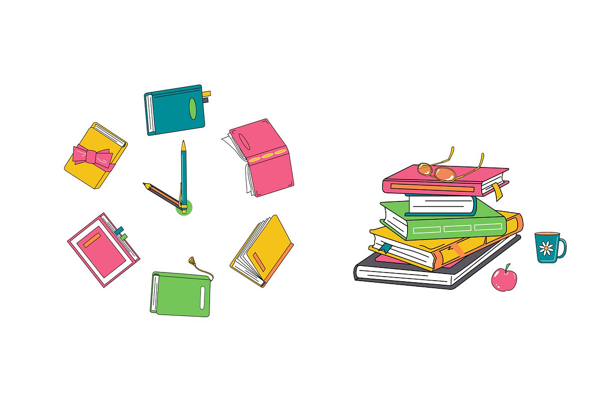 Books & Reading - Elements, Stickers, an Object Illustration by Verachana Dreams (Photo 6 of 11)