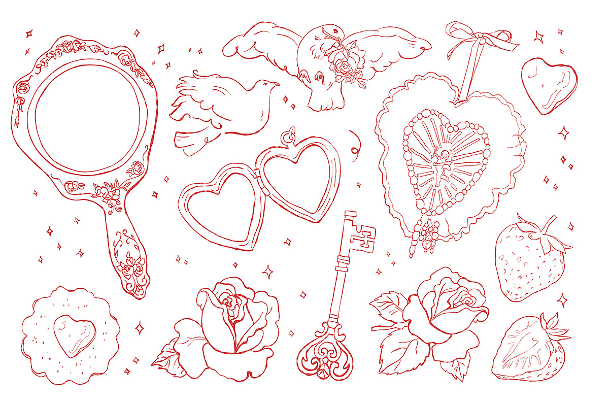 Vintage Cupid Clipart, a Decorative Illustration by Zeukaa (Photo 6 of 8)