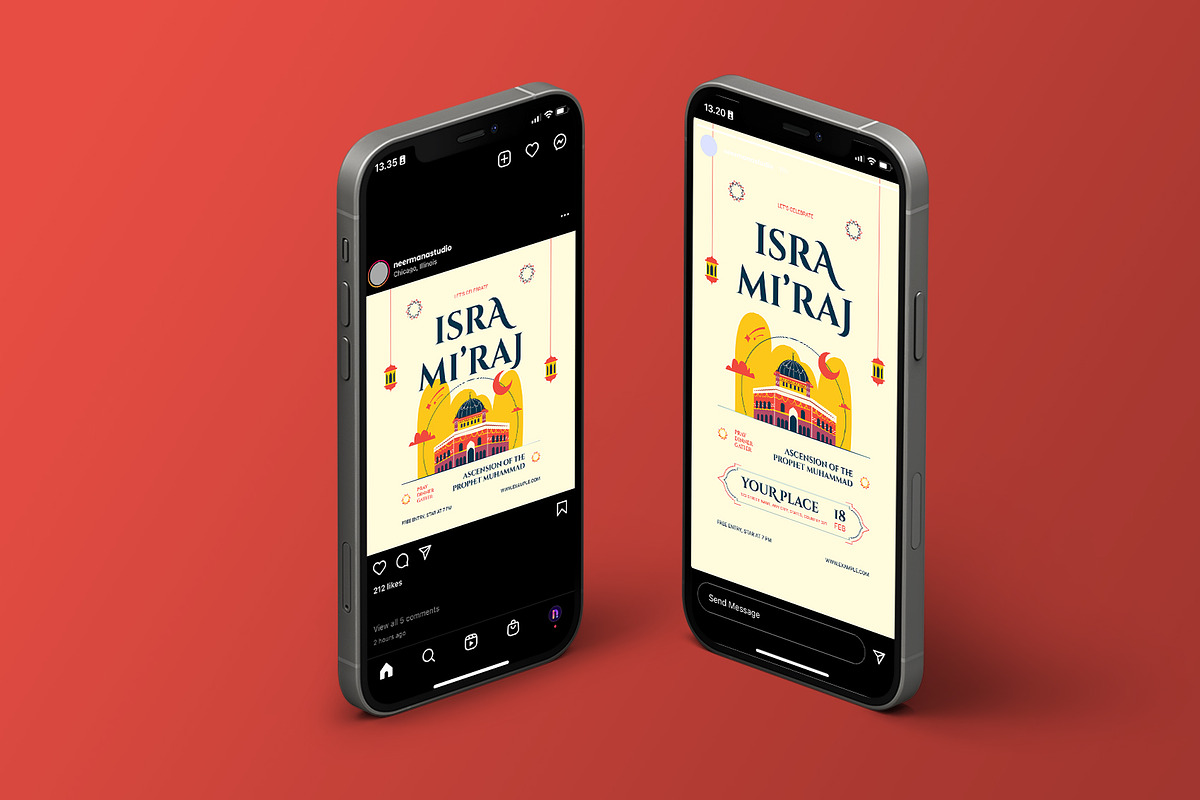 Isra Miraj Flyer Creative Clean, a Flyer Template by Neermana (Photo 4 of 4)