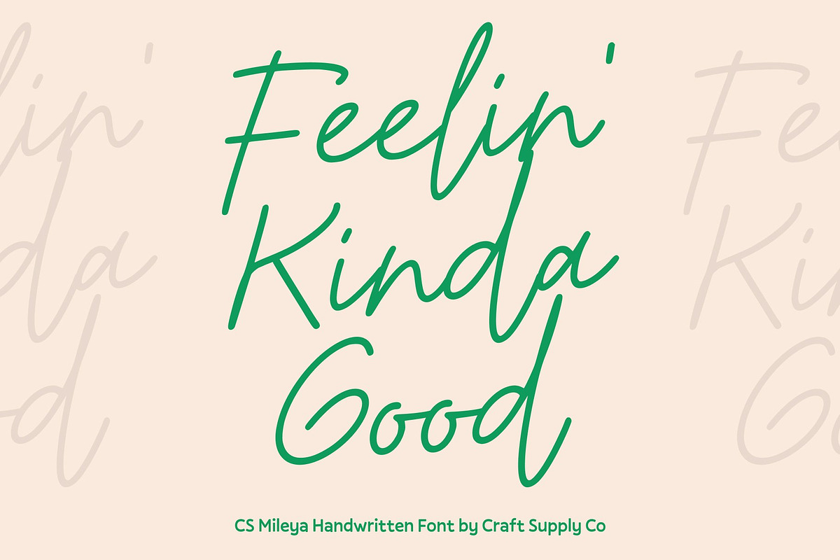 CS Mileya – Stylish Script Font, a Script Font by Craft Supply Co. (Photo 4 of 8)