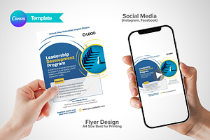 Leadership Development Canva Flyer, a Flyer Template by antyalias store