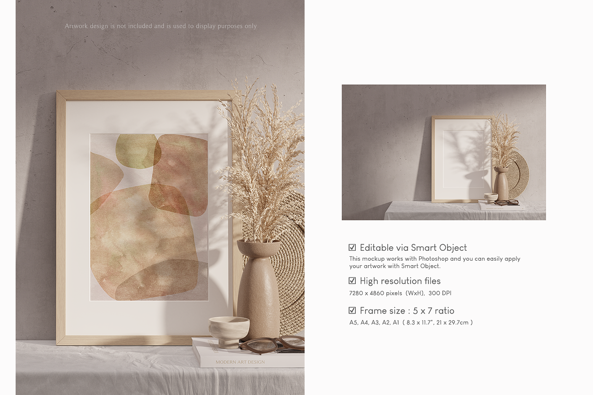Artwork Frame Mockup Bundle Vol 1, a Print Template by Lelu Art Design (Photo 4 of 8)