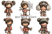 Whimsical Winter Kids Clipart, an Illustration by Craft Nest (Thumbnail 4 of 11)