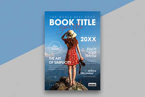 Travel Magazine Style Book Cover, a Flyer Template by ClickPaint_Studio