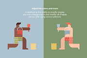 Geometric Life - Beach Activities, a Person Illustration by Léo Alexandre (Thumbnail 5 of 16)
