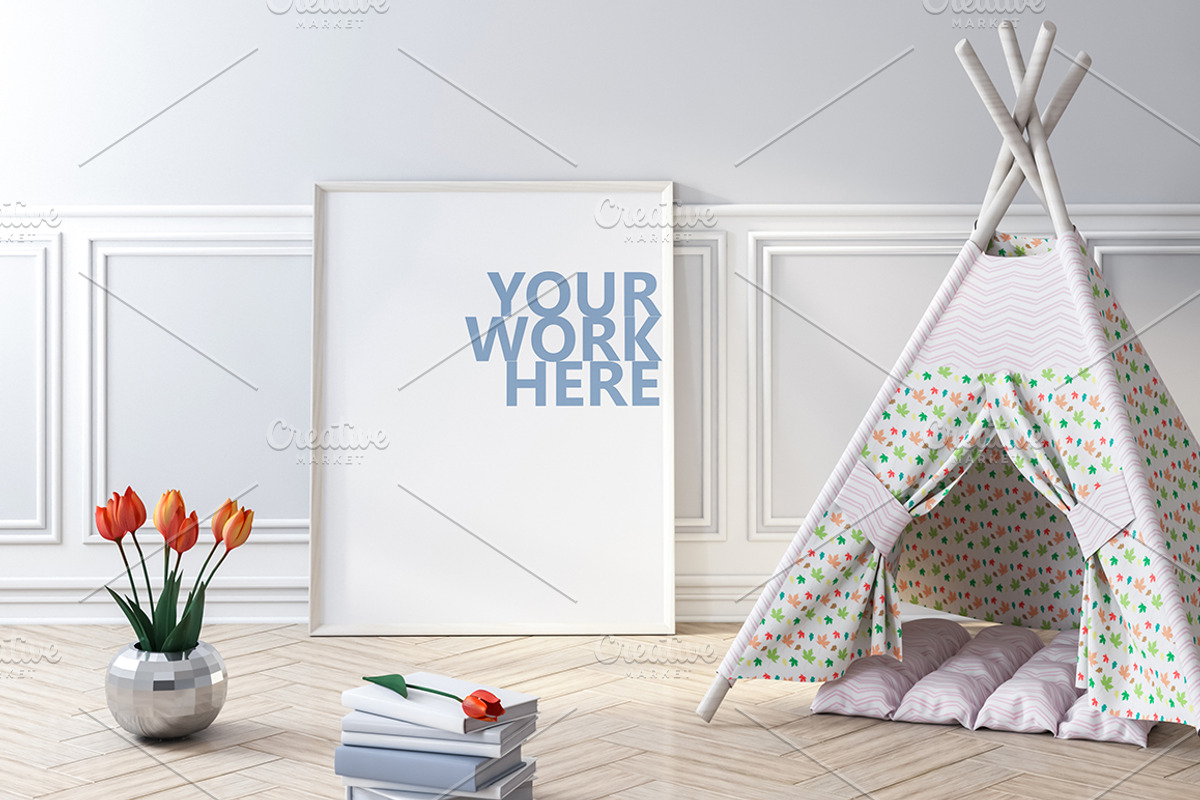 10 PSD frames mockup with flowers, a Books & Magazine Mockup by Radmila (Photo 5 of 8)