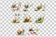 Summer Snail PNG Clipart Watercolor, an Animal Illustration by Nicolle's Colorful Art (Thumbnail 3 of 4)
