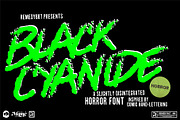 Black Cyanide, a Font by Remedy667 (Thumbnail 1 of 10)