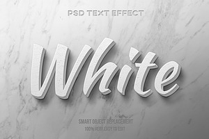White 3d Text Effect Psd, a Layer Style Add-On by WudelMbois Studio