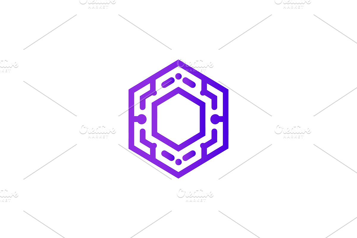 Hexagonal Tech Processor Logo, a Branding & Logo Template by Vectorium Studio (Photo 1 of 9)