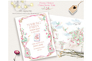 Peony chinoiserie toile cliparts, a Decorative Illustration by TheHappyGiftArt (Thumbnail 11 of 11)