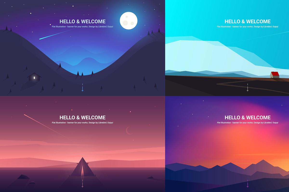 Set of Landscape Illustrations, an Illustration by Librebird (Photo 3 of 6)