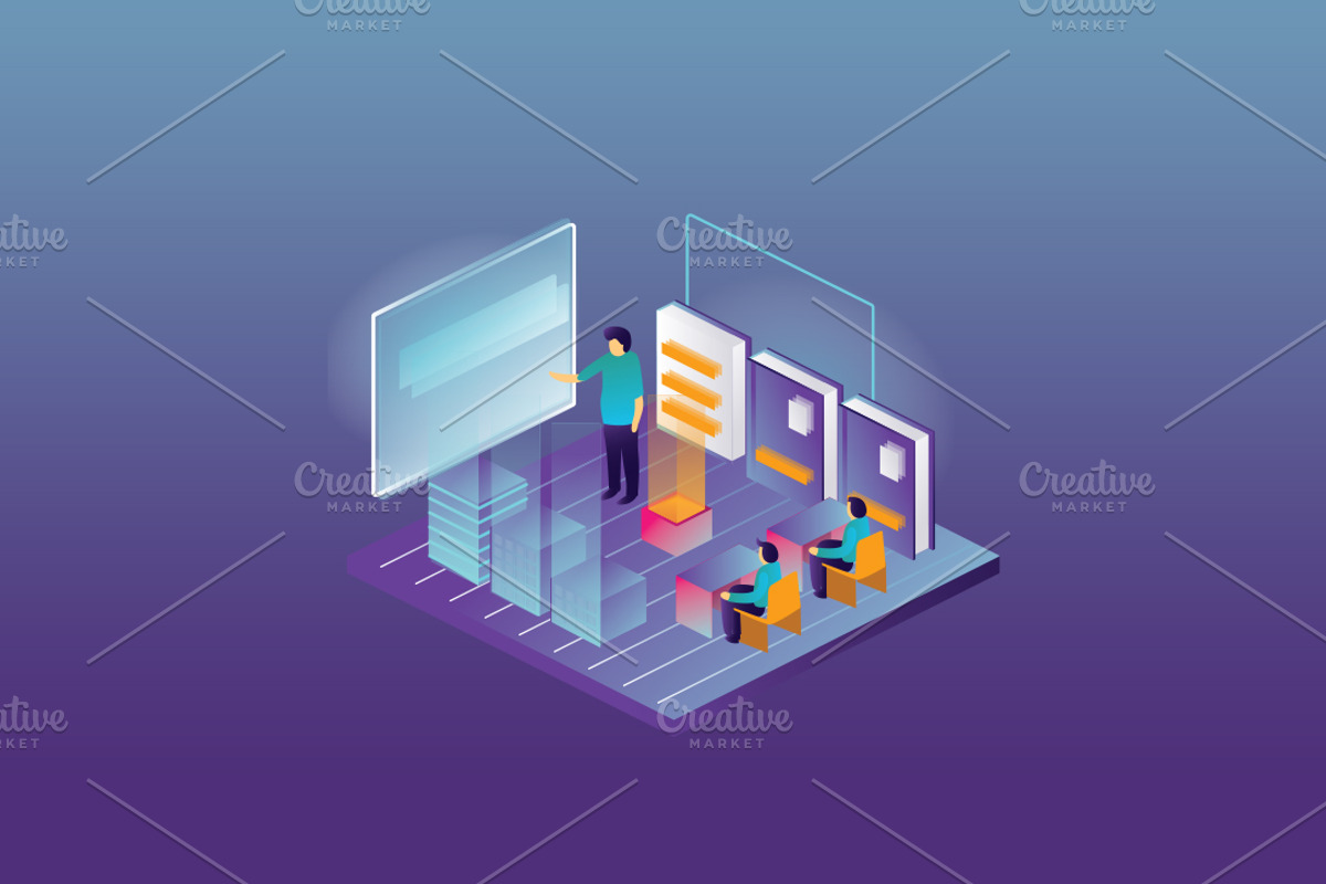 Isometric Building Set 11 Designs, a Work Illustration by Peacock_design (Photo 12 of 12)