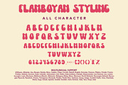 FlamboyanStyling - Groovy Retro Font, a Script Font by AQR Studio (Thumbnail 7 of 9)