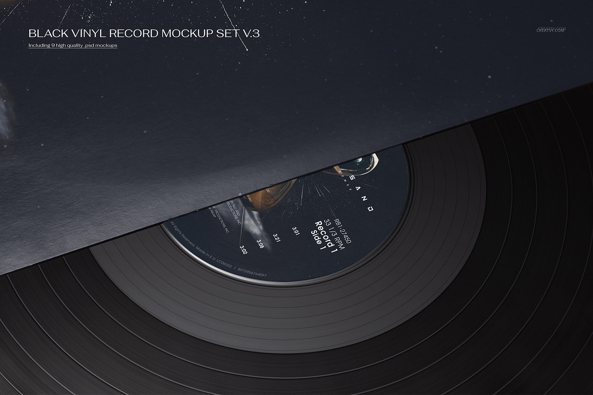 Vinyl Record Mockup Bundle, a Merchandise Mockup by creatsy5 (Photo 7 of 28)