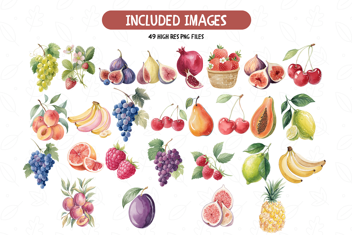 Sweety Fruits Clipart Bundle, a Food Illustration by TatiMockup (Photo 3 of 4)