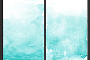 Teal Ombre Watercolor Backgrounds