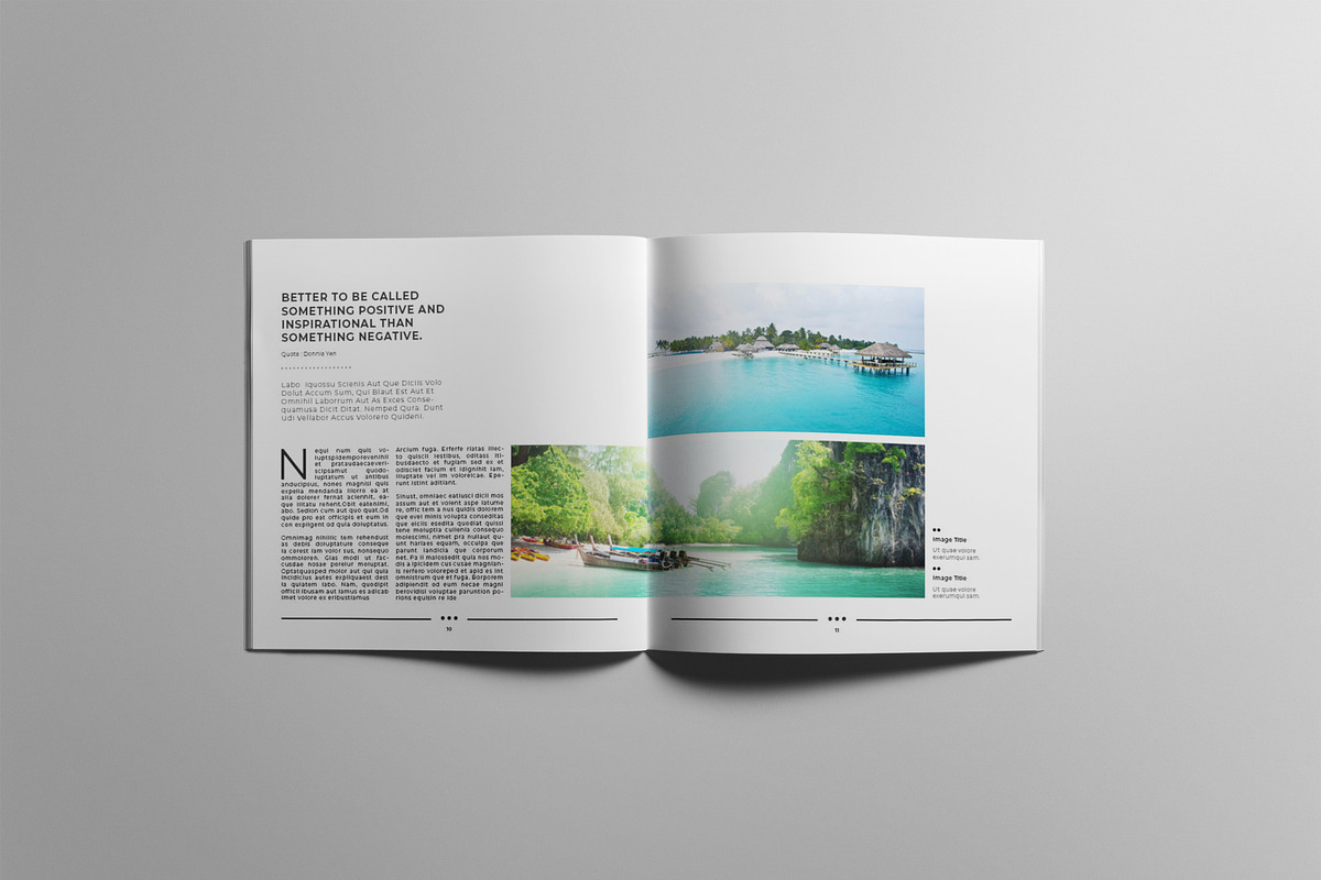 Minimal Square Magazine Template VI, a Magazine Template by Uloel Design (Photo 5 of 12)