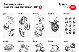 Fruits - Hand Drawn Vector Set