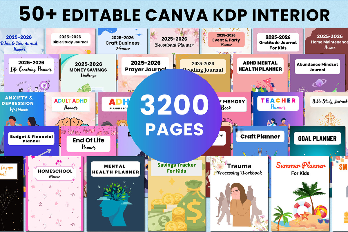 50+ Editable Canva KDP Interior