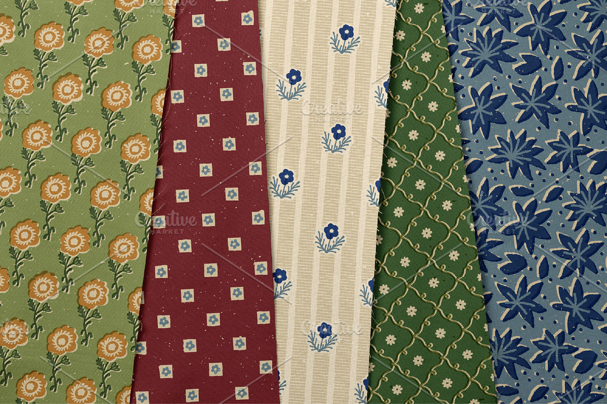 Block Print. Seamless Patterns, a Pattern Graphic by oxygen_8 (Photo 5 of 8)