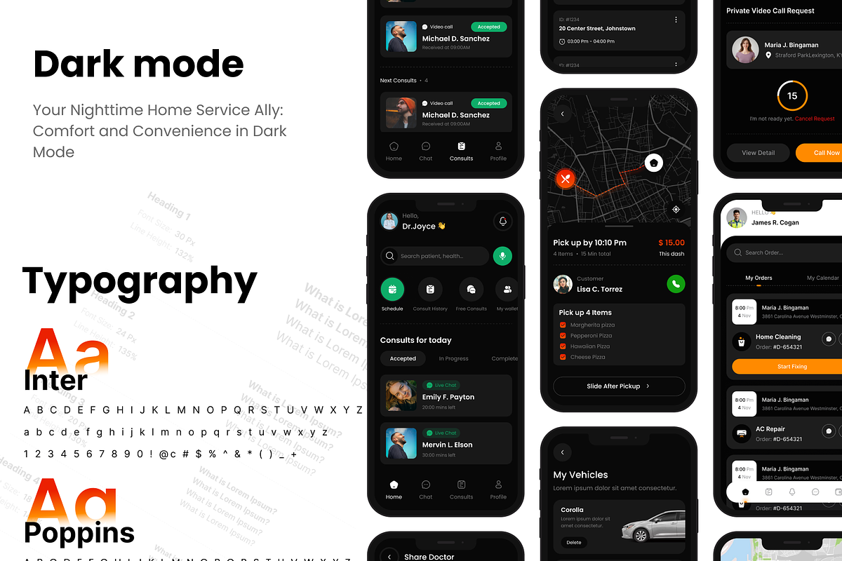 UIKit for food, driver, Technican, an UI Kit Template by Fluttertop (Photo 4 of 9)
