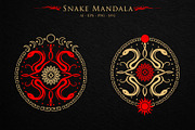 Mystic Lunar Asian Snake Vector Set, an Animal Illustration by Christine Krahl (Thumbnail 7 of 12)