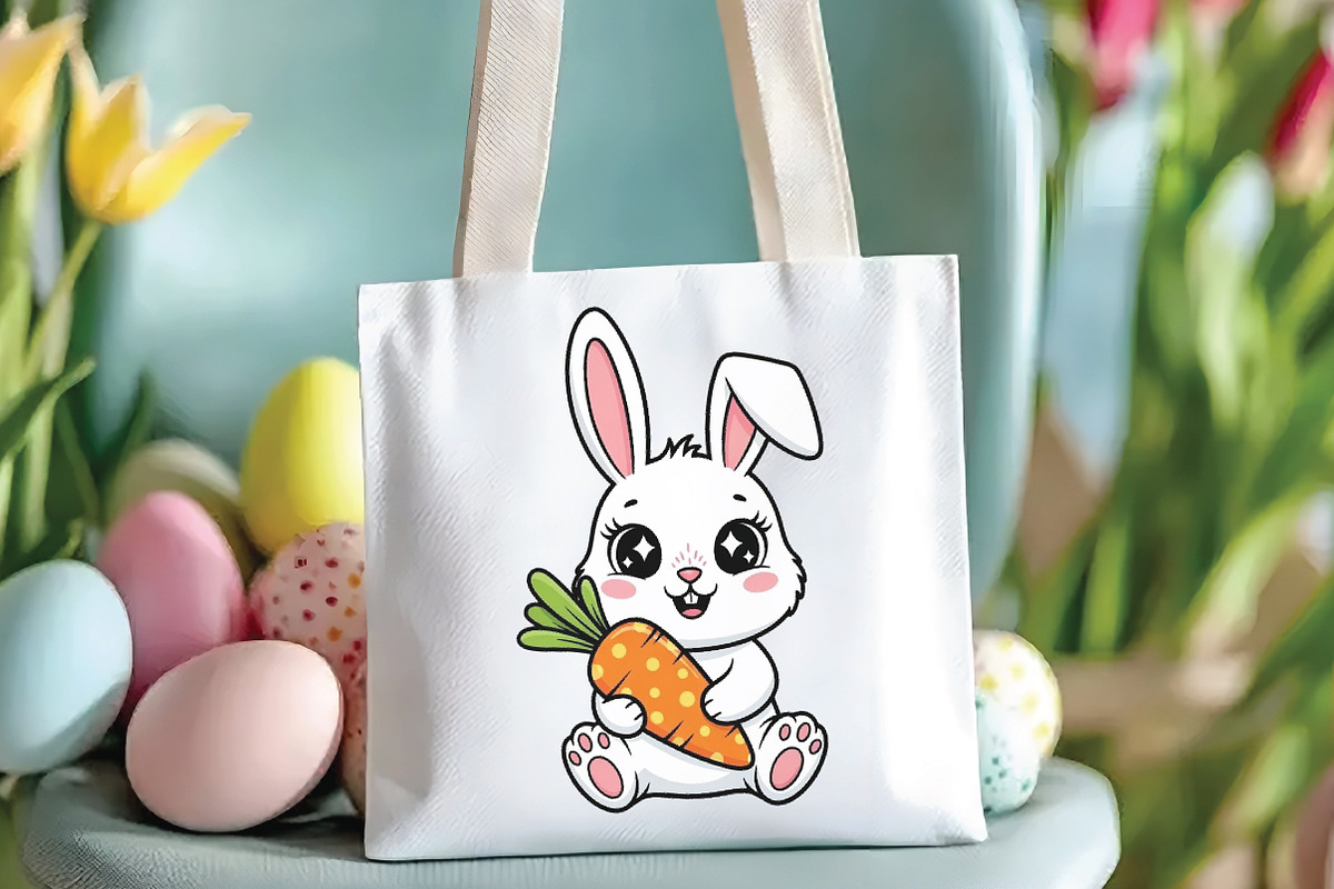 Bunny Rabbit Carrot Easter Day PNG, an Illustration by CraftArtStudio (Photo 2 of 4)