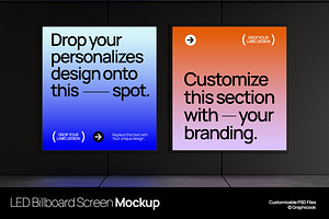LED Billboard Screen Mockup, an Advertising Mockup by graphicook