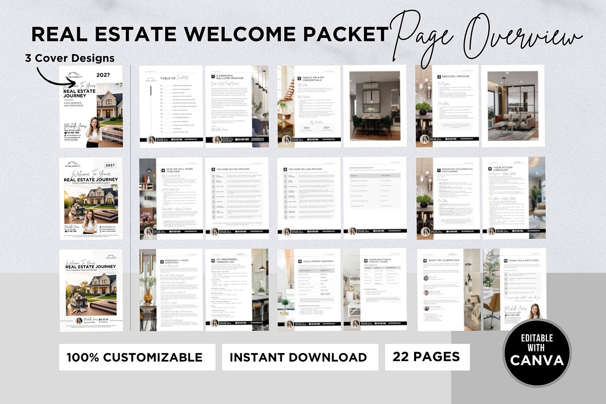 Realtor Onboarding Kit Canva Bundle, a Marketing Template by CreativeVinesStore (Photo 4 of 16)