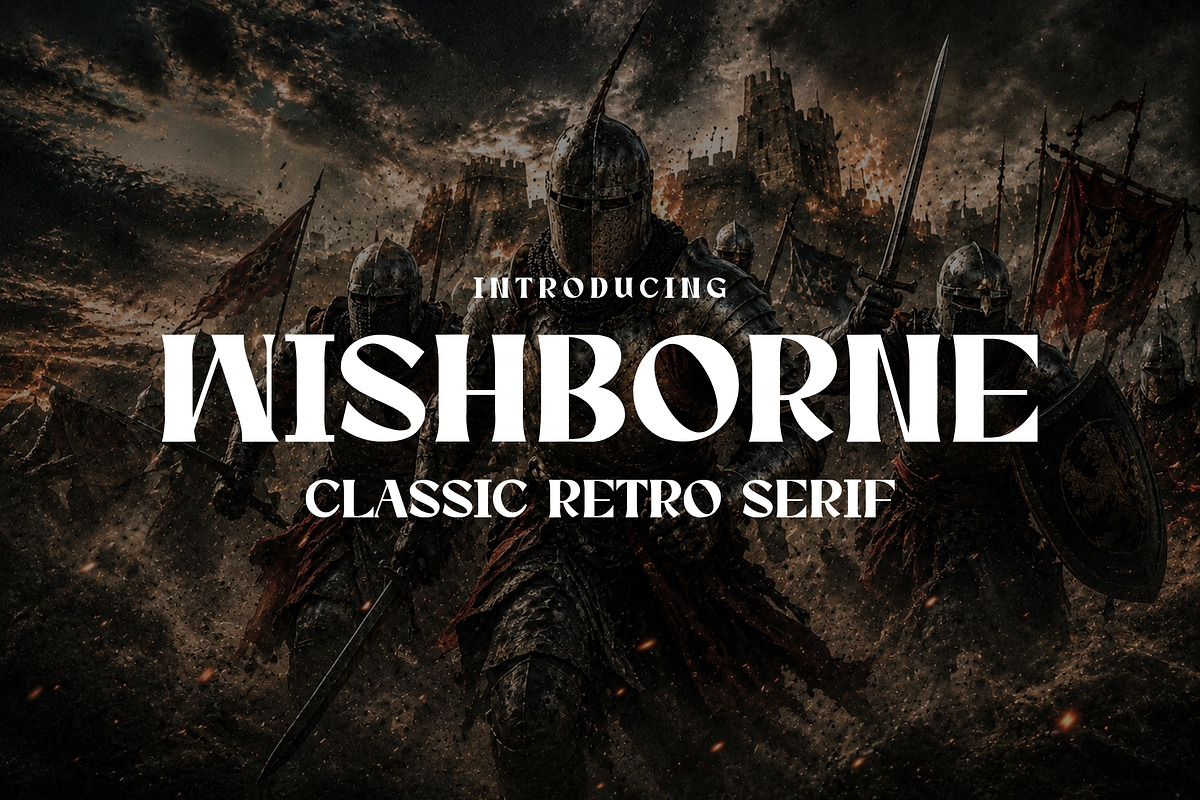 Wishborne - Medieval Serif, a Serif Font by HipFonts (Photo 1 of 7)