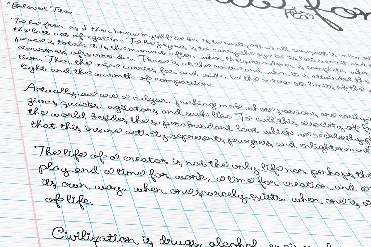 Lucemita font preview 3