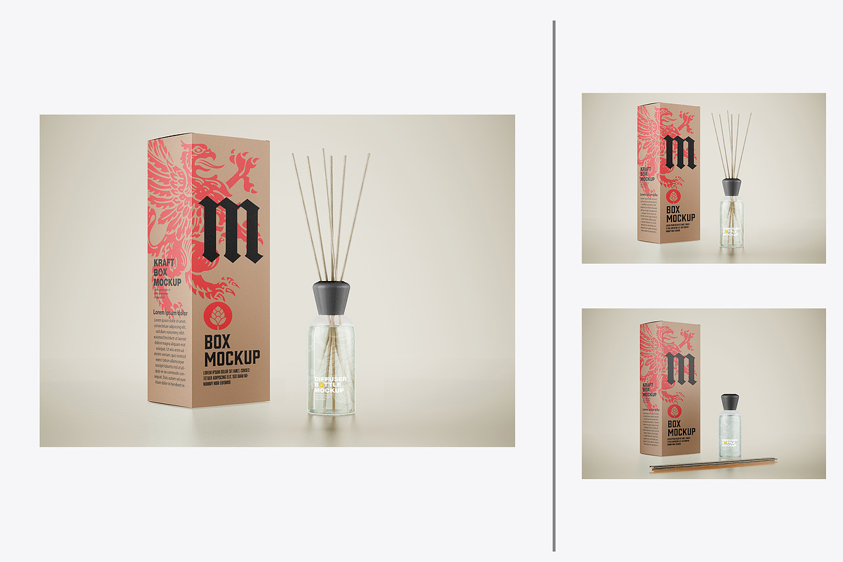 Diffuser Bottle Mockup, an Advertising Mockup by OneVectorStock (Photo 1 of 7)