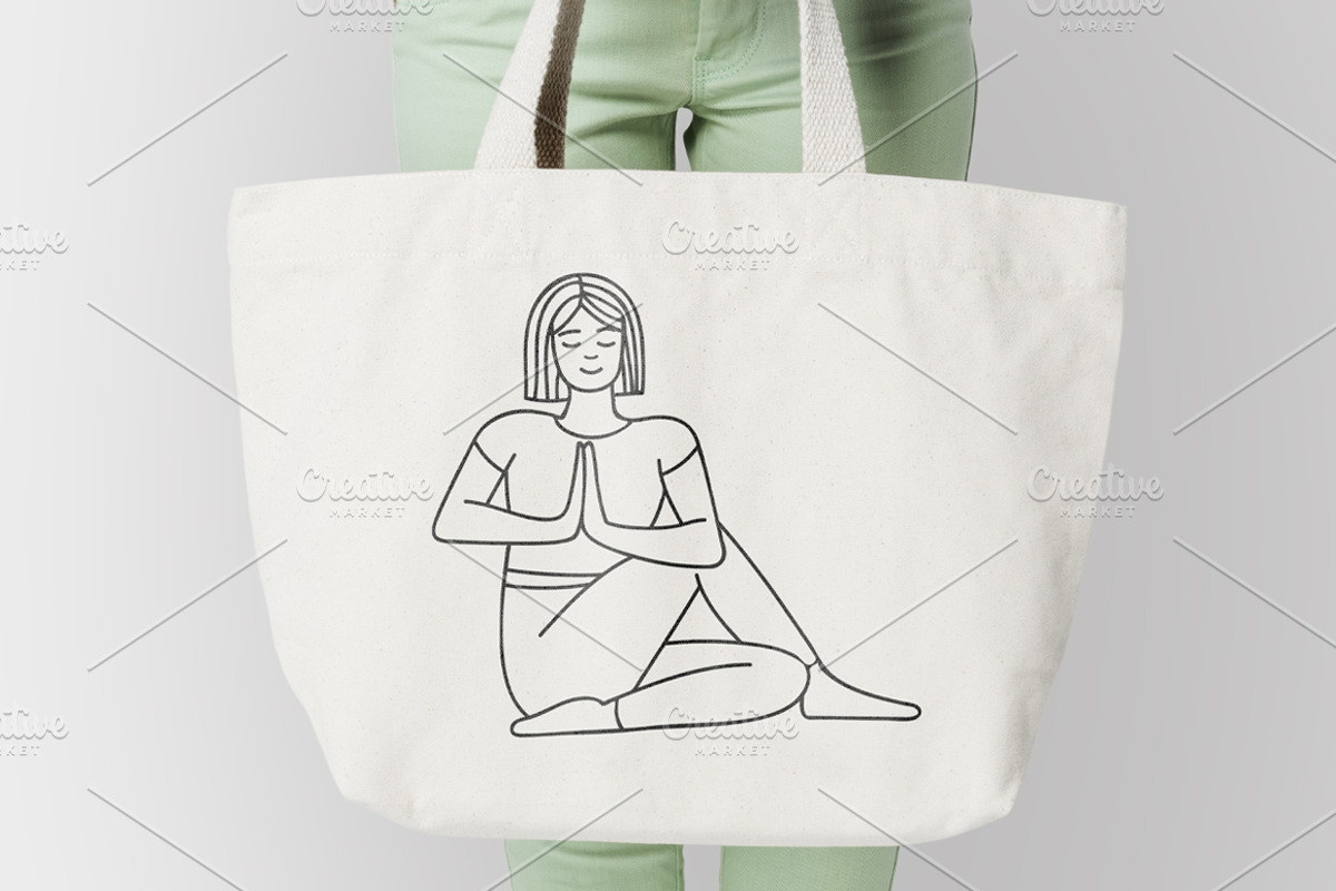 Yoga poses doodle icons collection, an Outline Icon by Gulnarart (Photo 4 of 4)