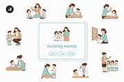 Guiding Hands Illustration, an Object Graphic by Jump Studio (Thumbnail 1 of 12)