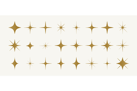 Stars set, sparkle icons collection, an Object Illustration by Foxys Graphic