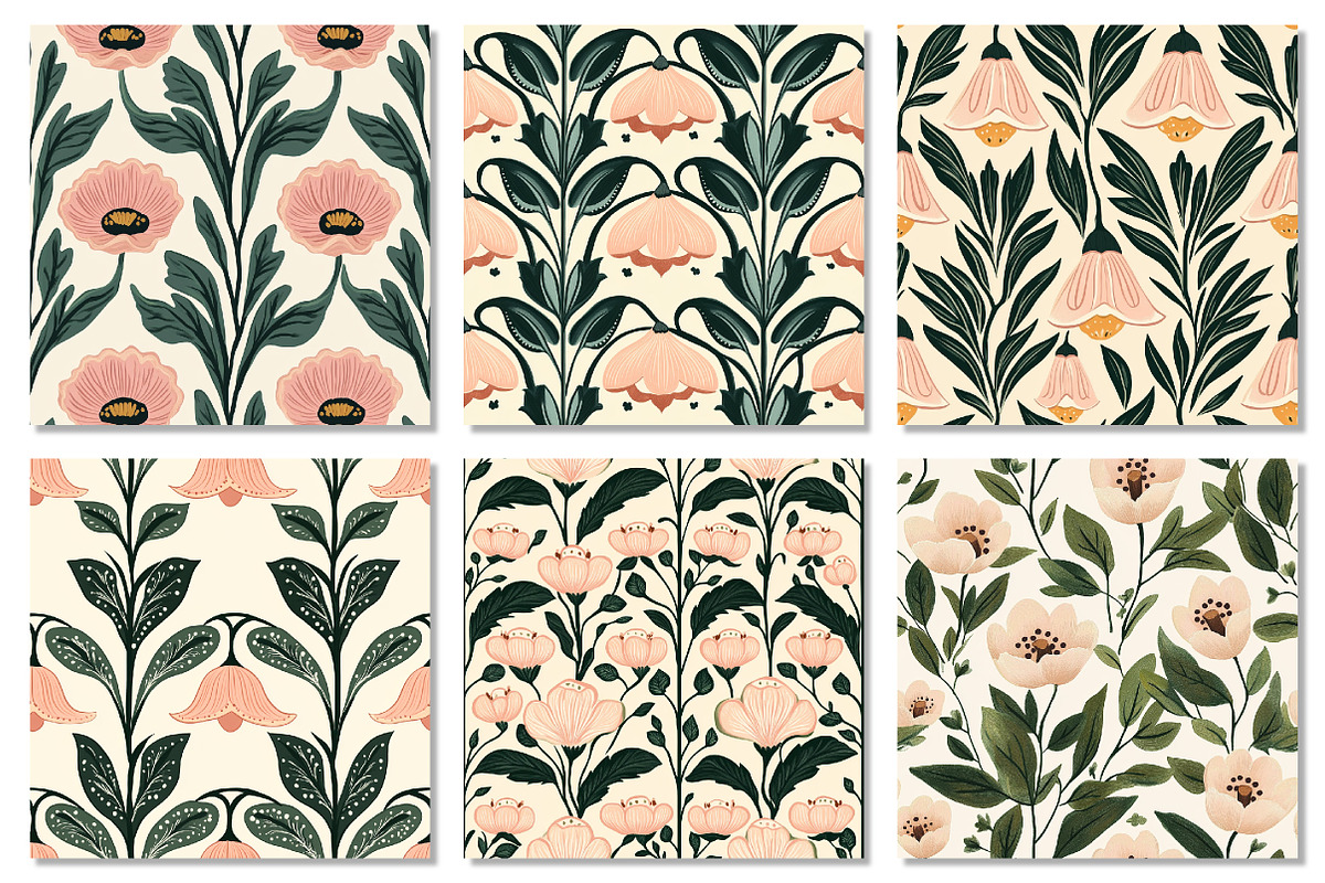 Retro Floral Seamless Pattern, a Texture Graphic by Dream Creation (Photo 3 of 6)