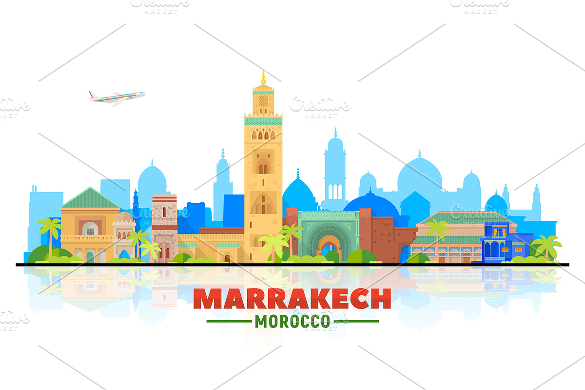 Marrakech Morocco skyline, an Illustration by Sky and glass (Photo 3 of 6)