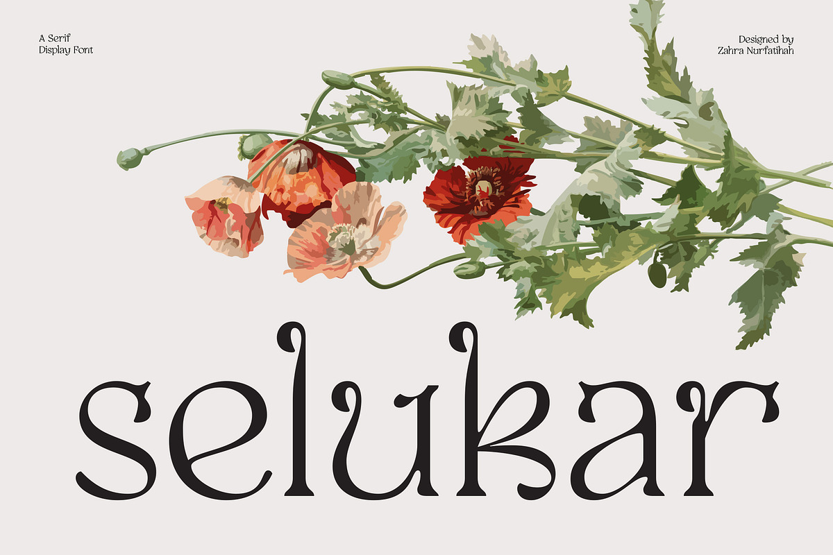 Selukar - Vintage Display Serif Font, a Serif Font by Artflorara (Photo 1 of 15)