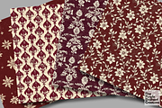 Burgundy Distressed Cottagecore, a Pattern Graphic by Fine Purple Elephant (Thumbnail 3 of 5)