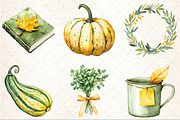 Yellow & Green Autumn Clipart, an Illustration by Rose Art (Thumbnail 3 of 6)