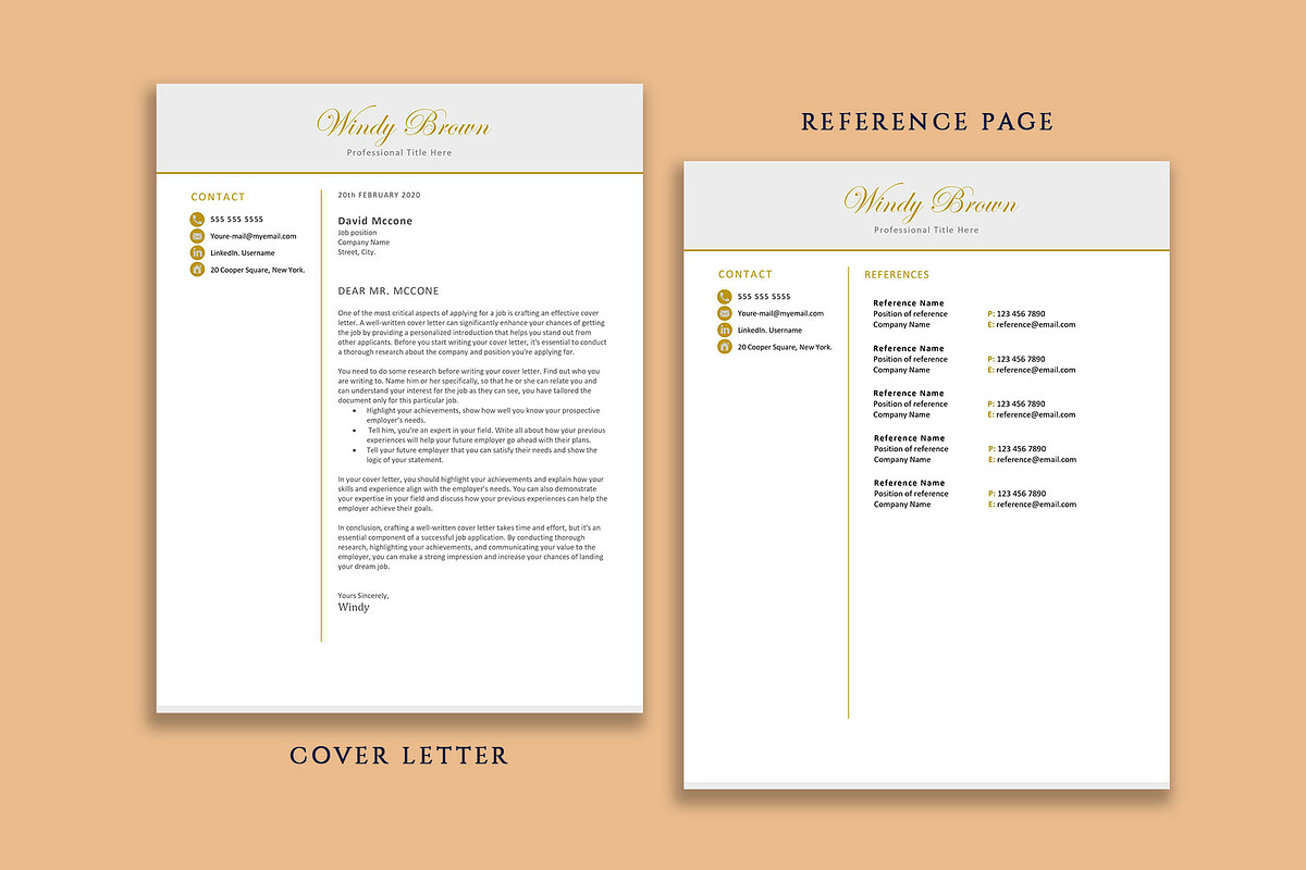 Modern Professional Resume Template, a Resume Template by VictoriousVita (Photo 5 of 8)
