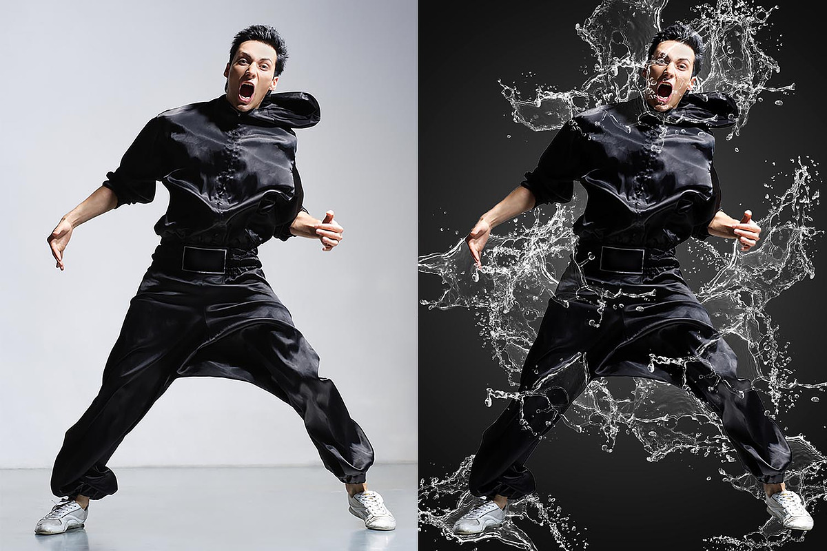 Water Splash Photoshop Action, an Action Add-On by DESIGNAVO