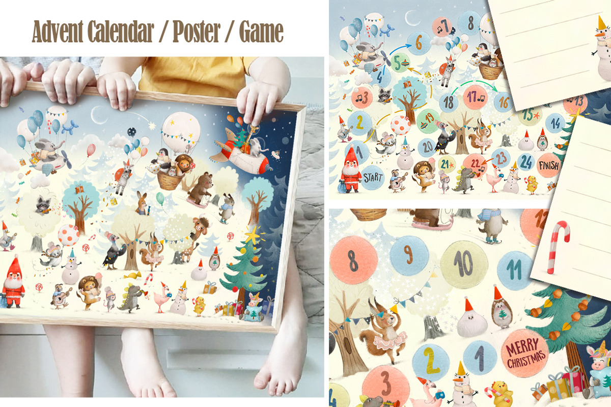 Cute Christmas Animals, an Animal Illustration by TanyaSchuka (Photo 9 of 15)